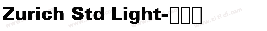 Zurich Std Light字体转换